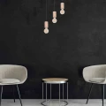 Lampa wisząca LINES 3xE27 naturalne drewno