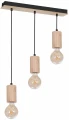 Lampa wisząca LINES 3xE27 naturalne drewno