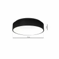 Plafon OHIO 24W czarny LED szer.45cm