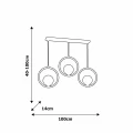 Lampa wisząca BOSTON 3xE14 czarny