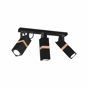Plafon VIDAR czarny 3xGU10 szer.60cm