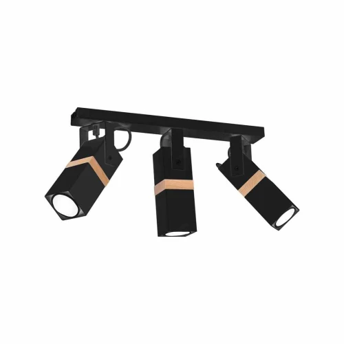 Plafon VIDAR czarny 3xGU10 szer.60cm