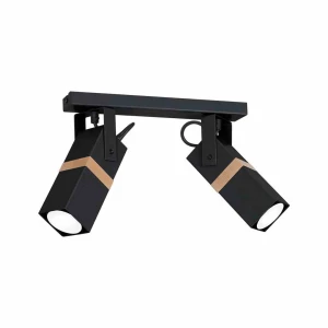 Plafon VIDAR czarny 2xGU10 szer.40cm