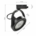 System szynowy 1fazowy LUGAR track light 1xAR111 GU11 czarny