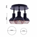 Plafon LOGAN czarny 3xE14 szer.21cm