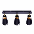Plafon RICK czarny 3xE14 szer.43cm