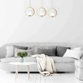 Lampa wisząca VIENNA 3xE14 Mosiądz