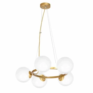 Lampa wisząca VIENNA 5xE14 Mosiądz