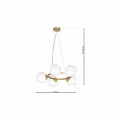 Lampa wisząca VIENNA 5xE14 Mosiądz