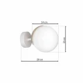 Kinkiet SFERA WOOD 1xE14 chrom