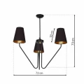 Lampa wisząca VICTORIA 3xE27 czarny