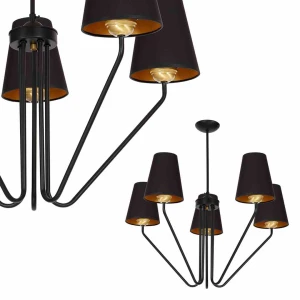 Lampa wisząca VICTORIA 5xE27 czarny