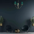 Lampa wisząca VICTORIA 3xE27 Mosiądz