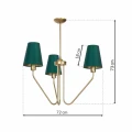 Lampa wisząca VICTORIA 3xE27 Mosiądz