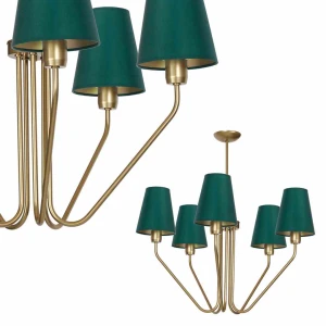 Lampa wisząca VICTORIA 5xE27 Mosiądz