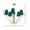 Lampa wisząca VICTORIA 5xE27 Mosiądz