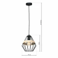 Lampa wisząca CLIFF 1xE27 czarny