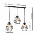 Lampa wisząca CLIFF 3xE27 czarny