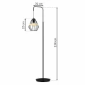 Lampa podłogowa CLIFF 1xE27 czarny