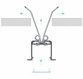Profil aluminiowy SREBRNY TYP K 2m + Klosz mleczny, sprężyna montażowa