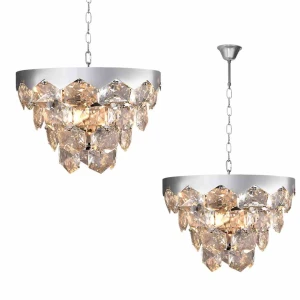 Lampa wisząca GRACE 6xE14 chrom