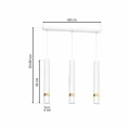 Lampa wisząca JOKER 3xGU10 biało/złoty
