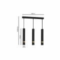 Lampa wisząca JOKER 3xGU10 czarno/złoty