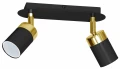 Plafon JOKER czarno/złoty 2xGU10 szer.36cm
