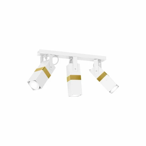 Plafon VIDAR biało/złoty 3xGU10 szer.60cm