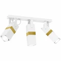 Plafon VIDAR biało/złoty 3xGU10 szer.60cm
