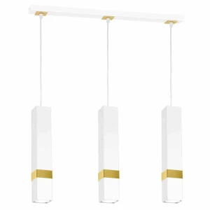 Lampa wisząca VIDAR 3xGU10 biało/złoty
