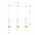 Lampa wisząca VIDAR 3xGU10 biało/złoty
