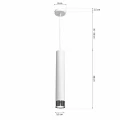 Lampa wisząca DANI 1xGU10 biały/chrom