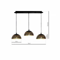 Lampa wisząca LISA 3xE27 czarny
