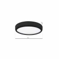 Plafon GEA czarny 36W LED szer.39cm