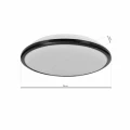 Plafon TERMA IP44 czarny 28W LED szer.36cm