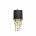 Lampa wisząca ALMERIA 1xE27 czarno/złoty