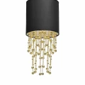 Lampa wisząca ALMERIA 1xE27 czarno/złoty
