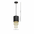 Lampa wisząca ALMERIA 1xE27 czarno/złoty