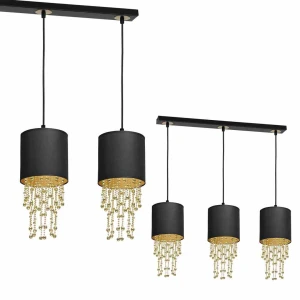 Lampa wisząca ALMERIA 3xE27 czarno/złoty