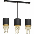 Lampa wisząca ALMERIA 3xE27 czarno/złoty