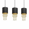 Lampa wisząca ALMERIA 3xE27 czarno/złoty