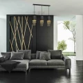 Lampa wisząca ALMERIA 3xE27 czarno/złoty