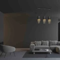 Lampa wisząca ALMERIA 3xE27 czarno/złoty