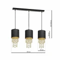 Lampa wisząca ALMERIA 3xE27 czarno/złoty