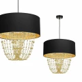 Lampa wisząca ALMERIA 1xE27 czarno/złoty