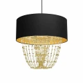 Lampa wisząca ALMERIA 1xE27 czarno/złoty