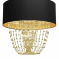 Lampa wisząca ALMERIA 1xE27 czarno/złoty