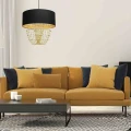 Lampa wisząca ALMERIA 1xE27 czarno/złoty