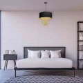 Lampa wisząca ALMERIA 1xE27 czarno/złoty
